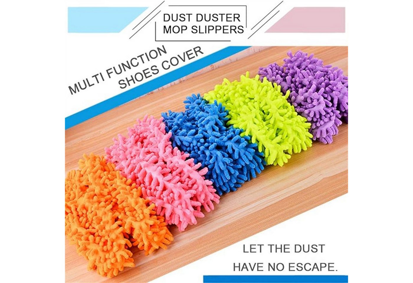 feinlux Staubbesen Staubwischer Schuhe Abdeckung (Set, 5-St., Staubwischer Schuhe Abdeckung), für Mop Staub Staubtuch 10 PCS 5 Paare (10-St) Bild 2