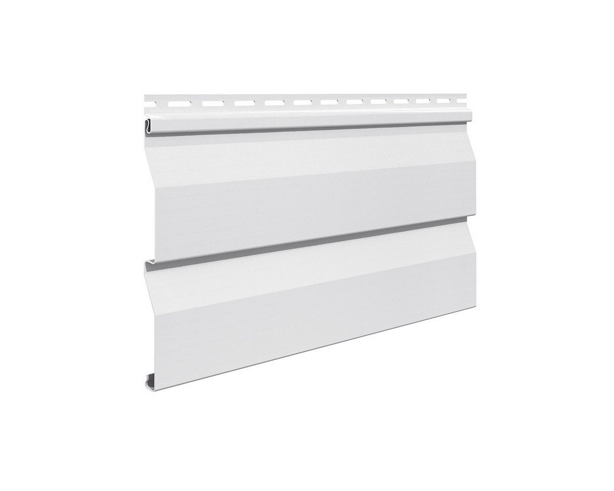 VILO Verkleidungspaneel Canadian Siding SV-03 Stülpprofil 2-Brett 3,0m St. 0,6qm weiss, BxL: 24x300 cm, 0,72 qm, (Stückweise 1 Paneel, 0,72 qm) 2-lagig, solide Beständigkeit, pflegeleicht, abwaschbar, Leichtgewicht Bild 4