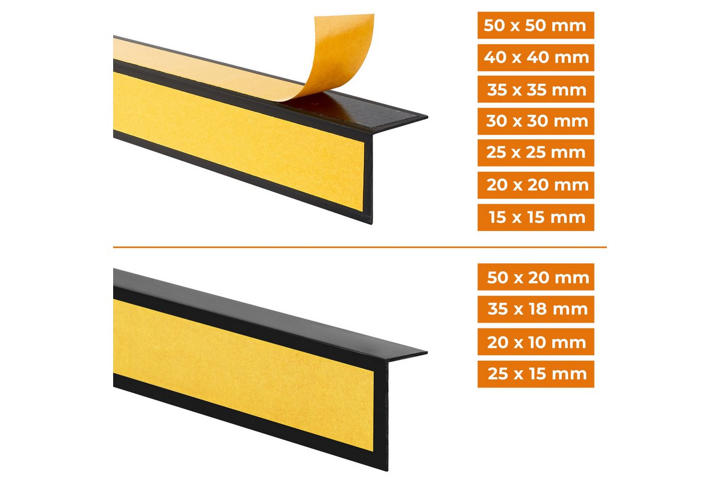 Quest Winkelprofil Kantenschutzprofil selbstklebend 25 x 25 mm, für Innenecken (1-St), selbstklebend, 25 x 25 mm, 100 cm