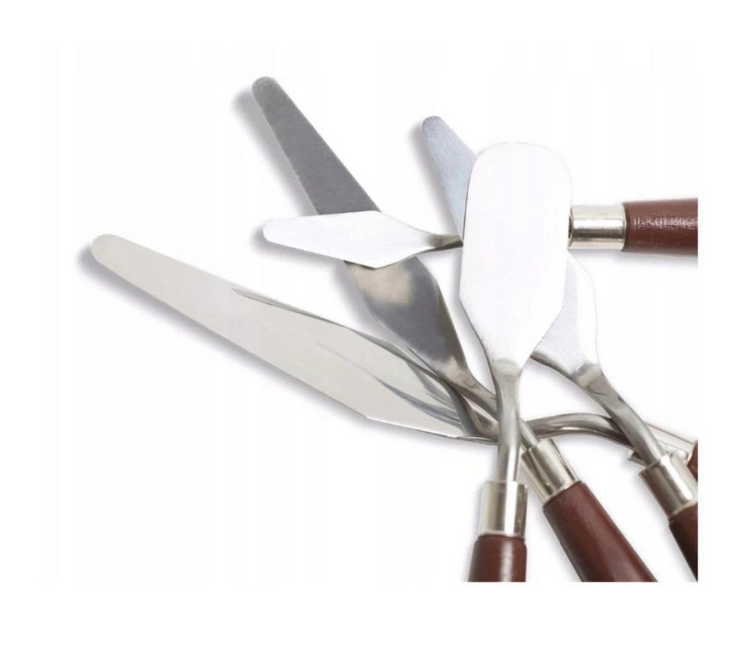 VERK GROUP Malerspachtel Malmesser Malspachtel 5tlg. Farbspachtel Acryl Malerei Künstler Set (5-St., 5-teiliges Malmesser-/Malspachtel-Set) verschiedene Formen und Größen Bild 5