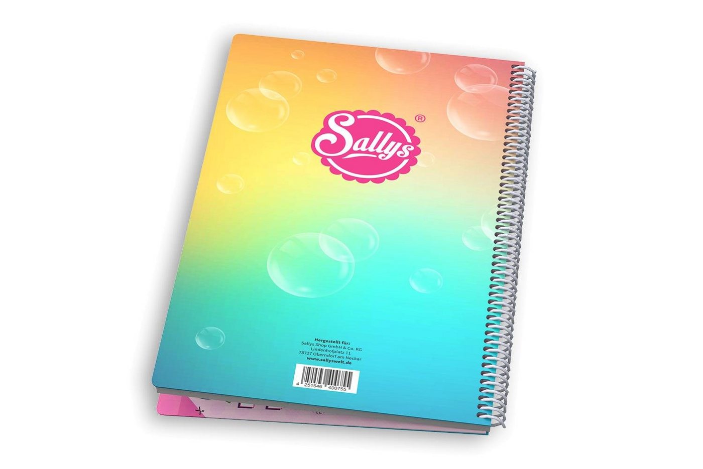 Sallys Schulheft Sallys Hausaufgabenheft, A5 Format, 140 Seiten, Made in Germany, Der Erlös unterstützt die "Sally Stiftung". Bild 4