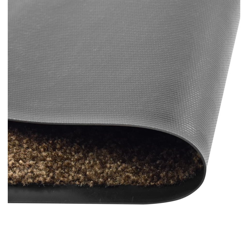 furnicato Fußmatte Braune Innen-/Außen-60 x 40 cm, Maschinenwaschbare Schmutzfangmatte mit rutschfester PVC-Rückseite Bild 3