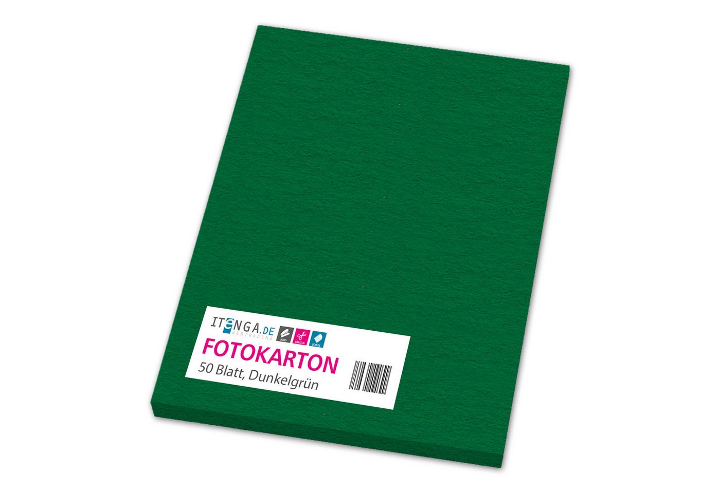 itenga Bastelkartonpapier itenga Fotokarton A4 DUNKELGRÜN 50 Blatt 300 g/qm Bild 2
