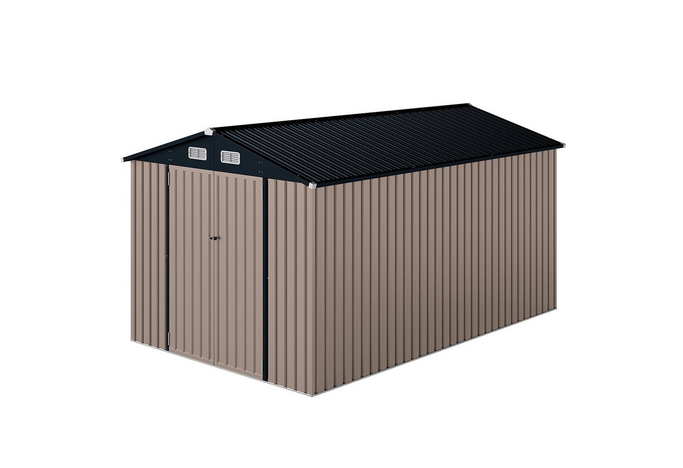 COSTWAY Gerätehaus, BxT: 350x223 cm, Geräteschuppen, Gartenhaus, mit abschließbaren Türen & Schlüsseln Bild 2