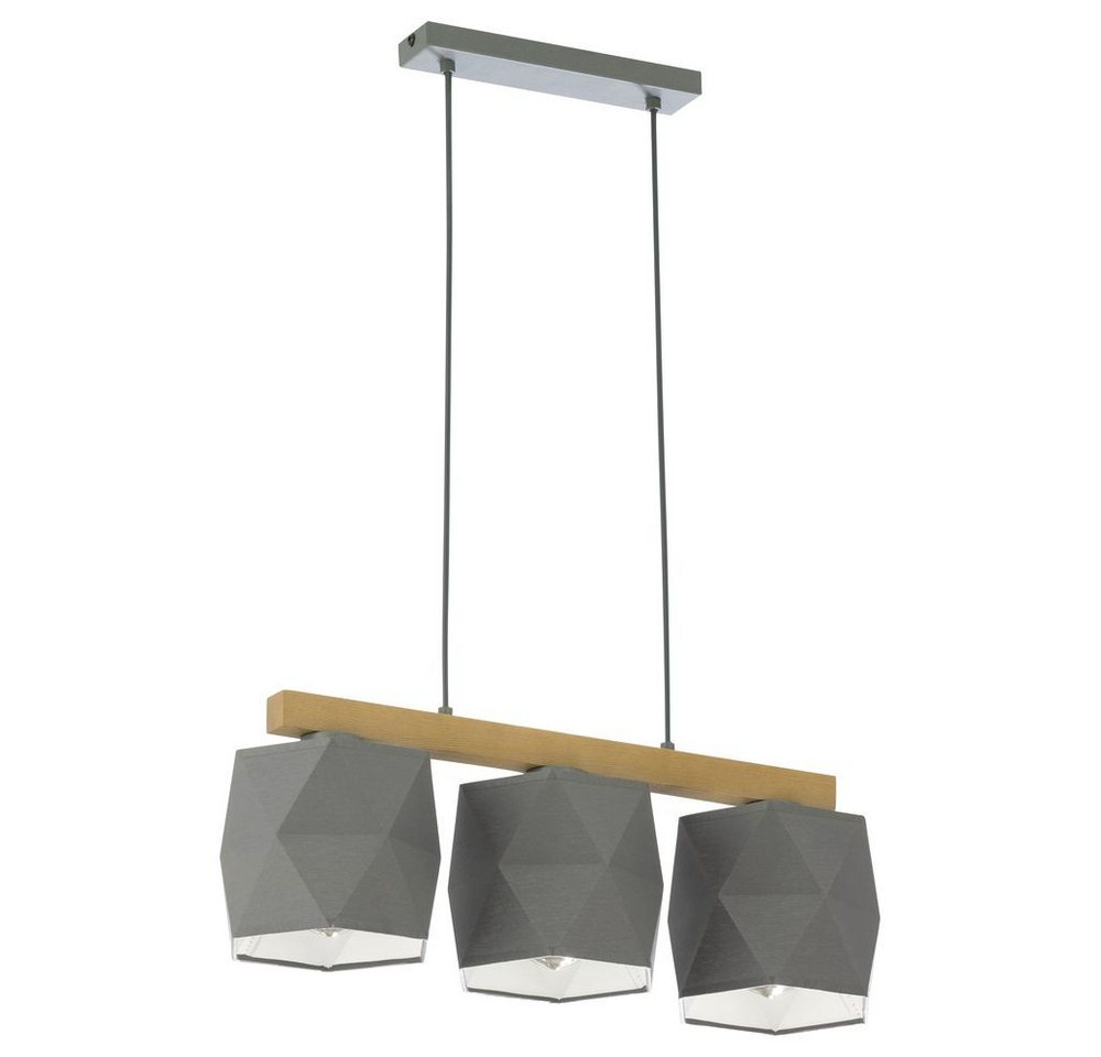 famlights Pendelleuchte Pendelleuchte Henriette in Grau 3xE27