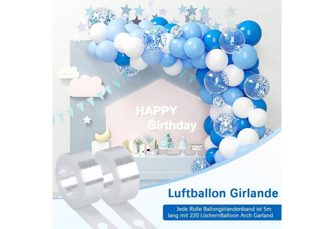 FELIXLEO Ständerprofil Ballon Bogen Girlande Kit ideal für Geburtstage Hochzeiten und Feste (1-St) Bild 5