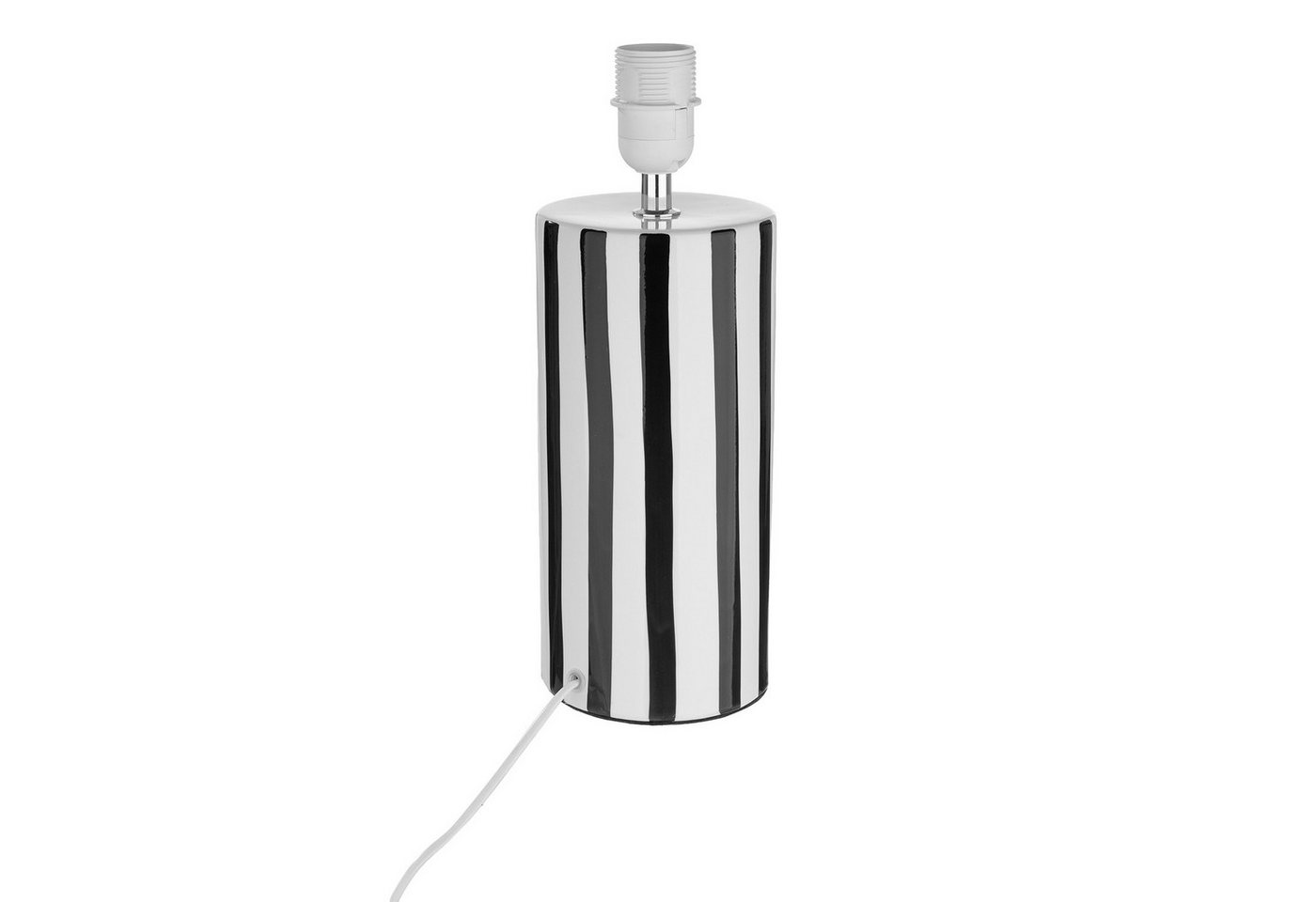 GILDE Tischleuchte STRIPES Leuchte - schwarz, weiß - Keramik - Höhe 47cm x Ø 27cm - Lampe, Tischlampe - Schreibtischlampe - Nachttischlampe Bild 2