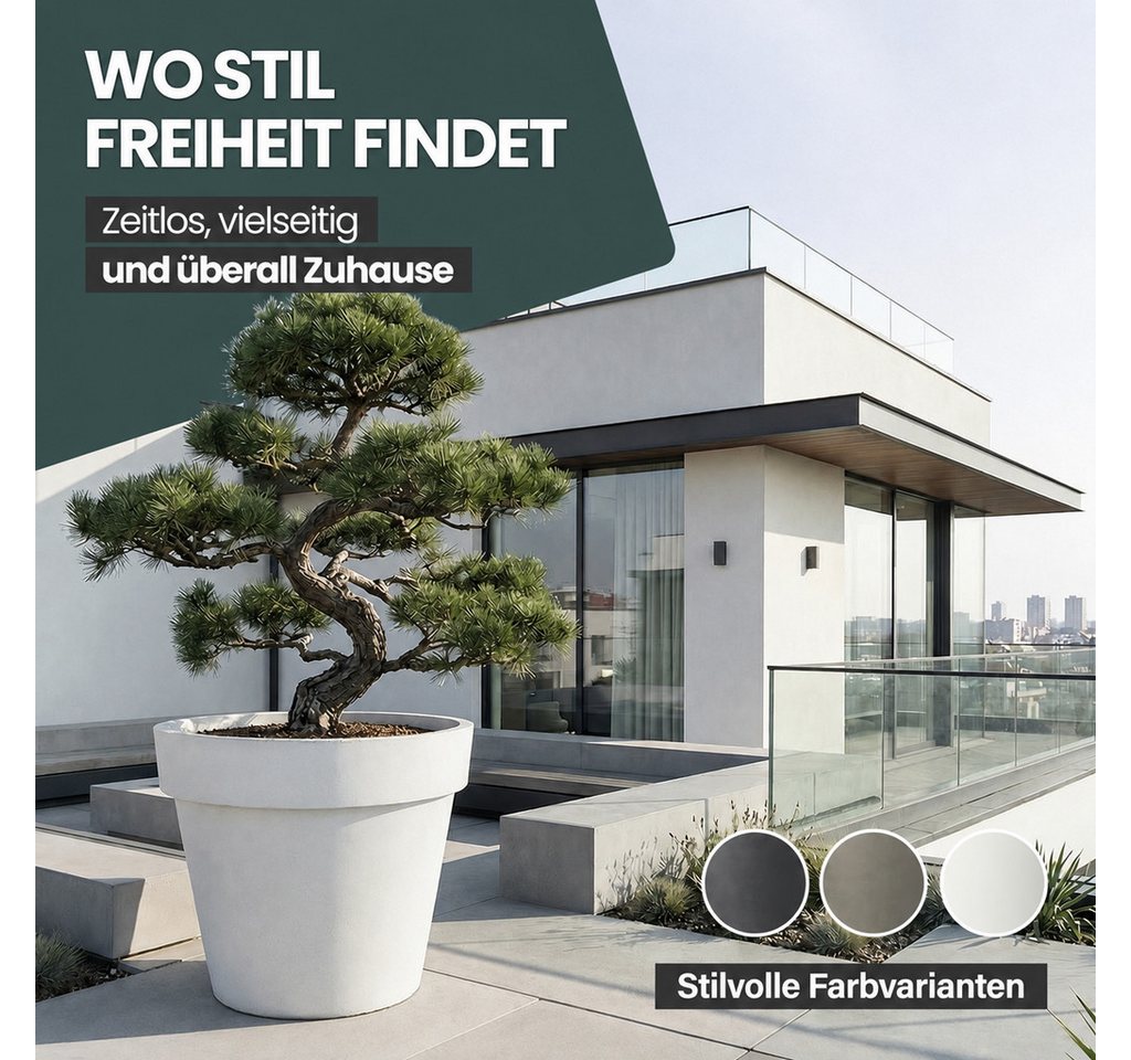 KreLeo Pflanzkübel Rollbarer XXL Pflanzkübel "LIKE" Ø 79 cm in verschiedenen Farben (1 St) Bild 2