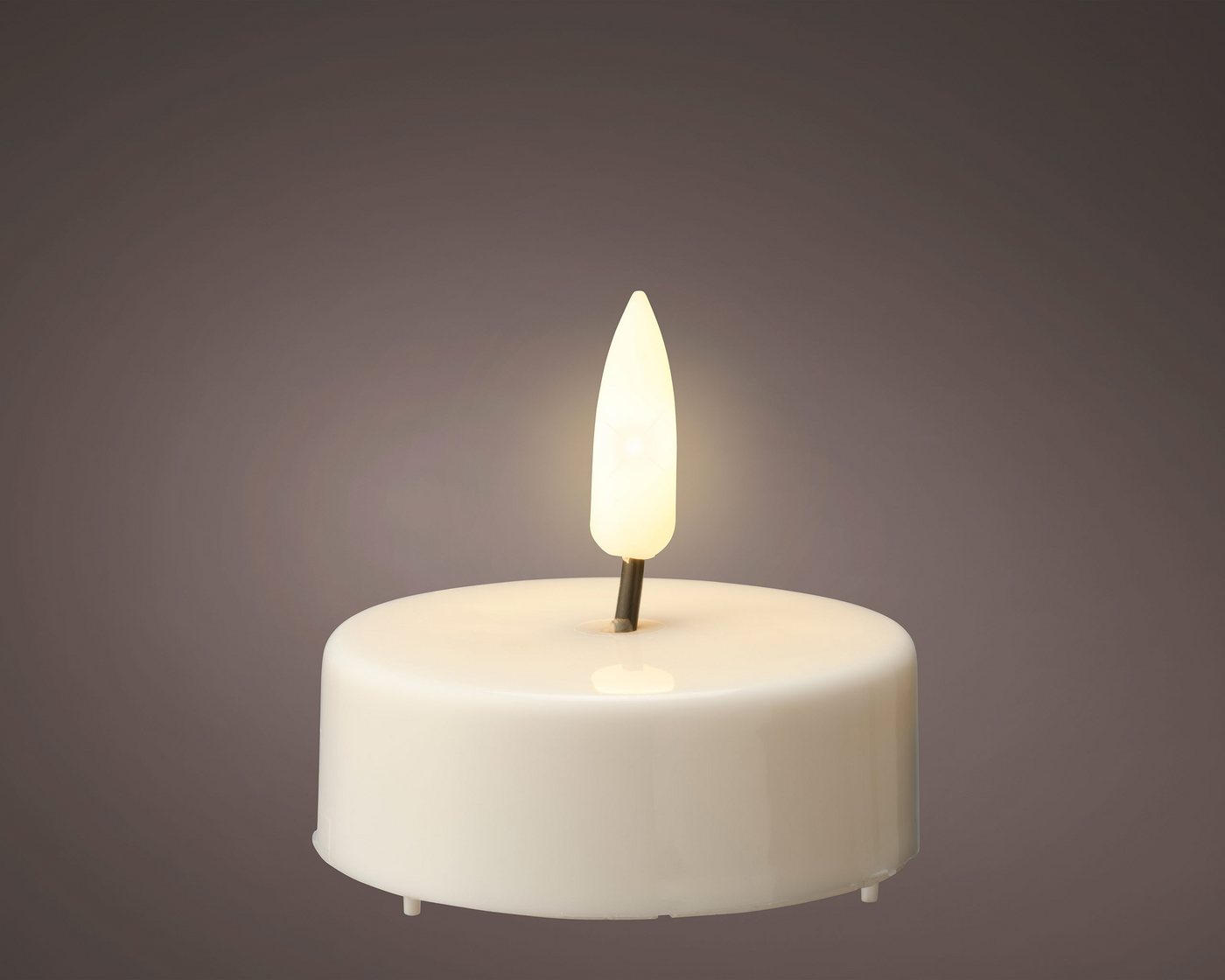 Lumineo LED-Teelichter, Timer, warmweiß, LED Teelichter 6x5,5cm mit Timer Kunststoff 2 Stück Weiß / Warmweiß Bild 2