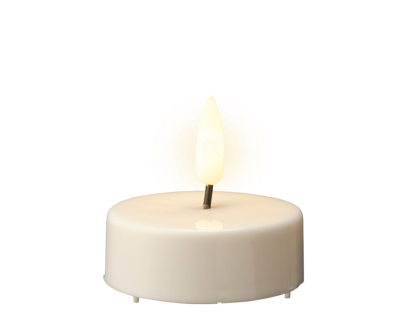 Lumineo LED-Teelichter, Timer, warmweiß, LED Teelichter 6x5,5cm mit Timer Kunststoff 2 Stück Weiß / Warmweiß Bild 3