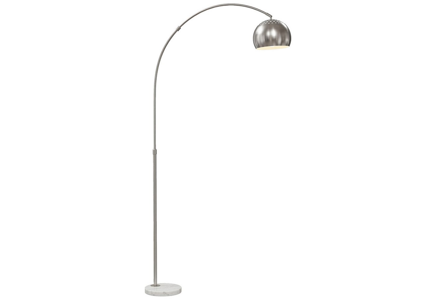 HOMCOM Stehlampe Stehleuchte mit Marmorsockel, Verstellbarem Lampenschirm, Fußschalter, ohne Leuchtmittel, für Schlafzimmer Büro, exkl. Glühbirne