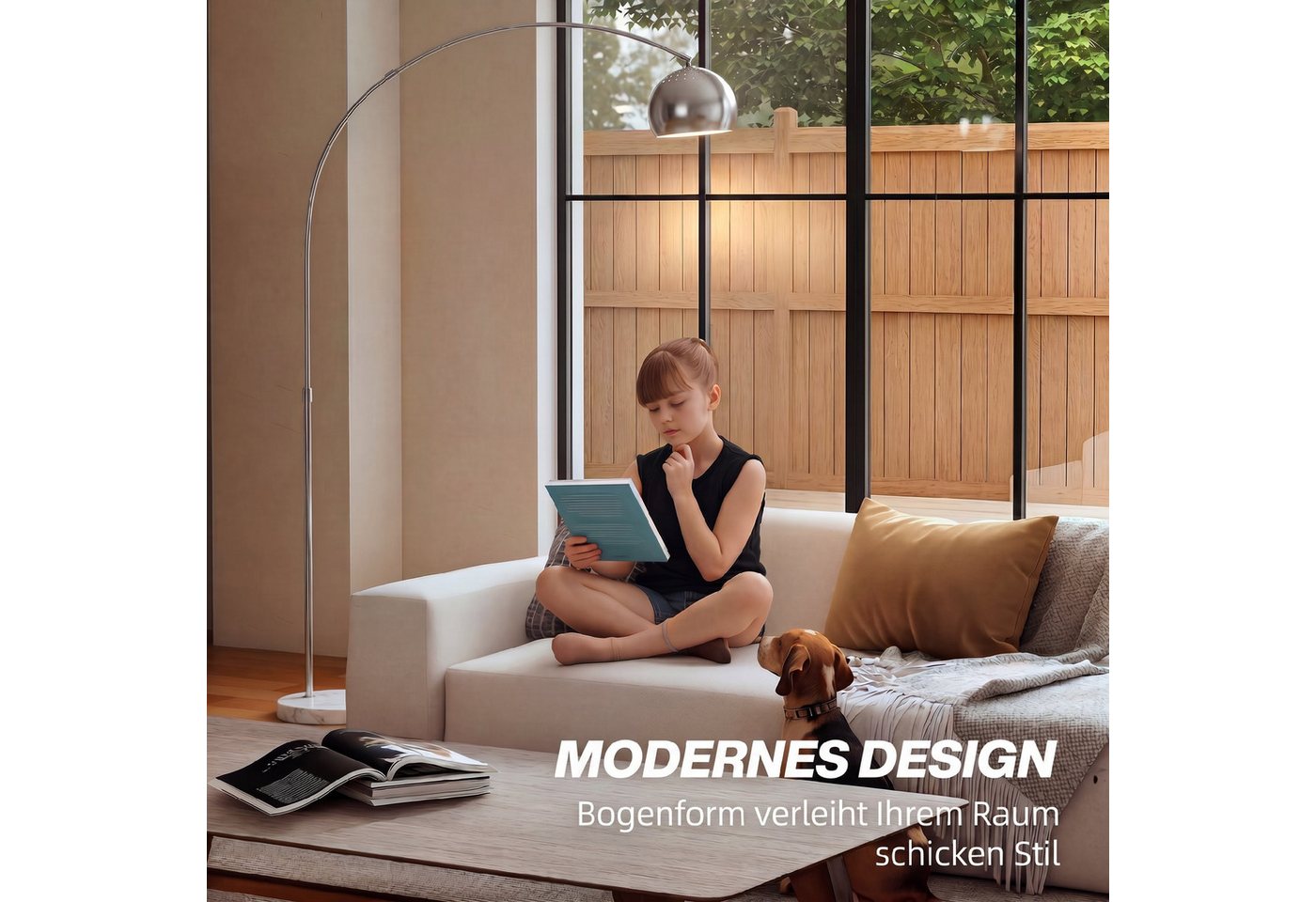 HOMCOM Stehlampe Stehleuchte mit Marmorsockel, Verstellbarem Lampenschirm, Fußschalter, ohne Leuchtmittel, für Schlafzimmer Büro, exkl. Glühbirne Bild 5