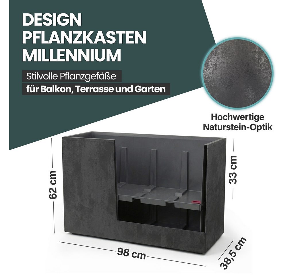 KreLeo Pflanzkübel 'Millennium Fence', XXL Sichtschutz in verschiedenen Farben (2 St) Bild 3