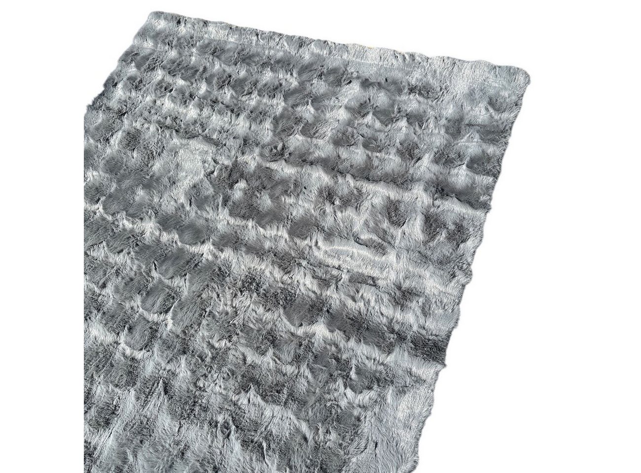 Toker Collection® Fellteppich Kunstfellteppich, besonders weich und kuschelig Hoch-Tief-Effekt, 120 x 170 cm, Kunstfellteppich mit Bubble Optik Bild 3