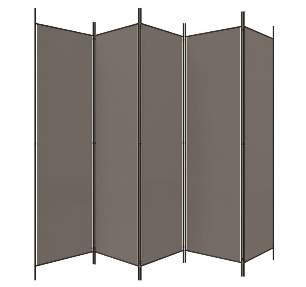 furnicato Raumteiler Paravent 250 x 200 cm Anthrazit, 1-tlg., Zusammenklappbarer Sichtschutz als Raumtrenner für dein Wohnzimmer Bild 2
