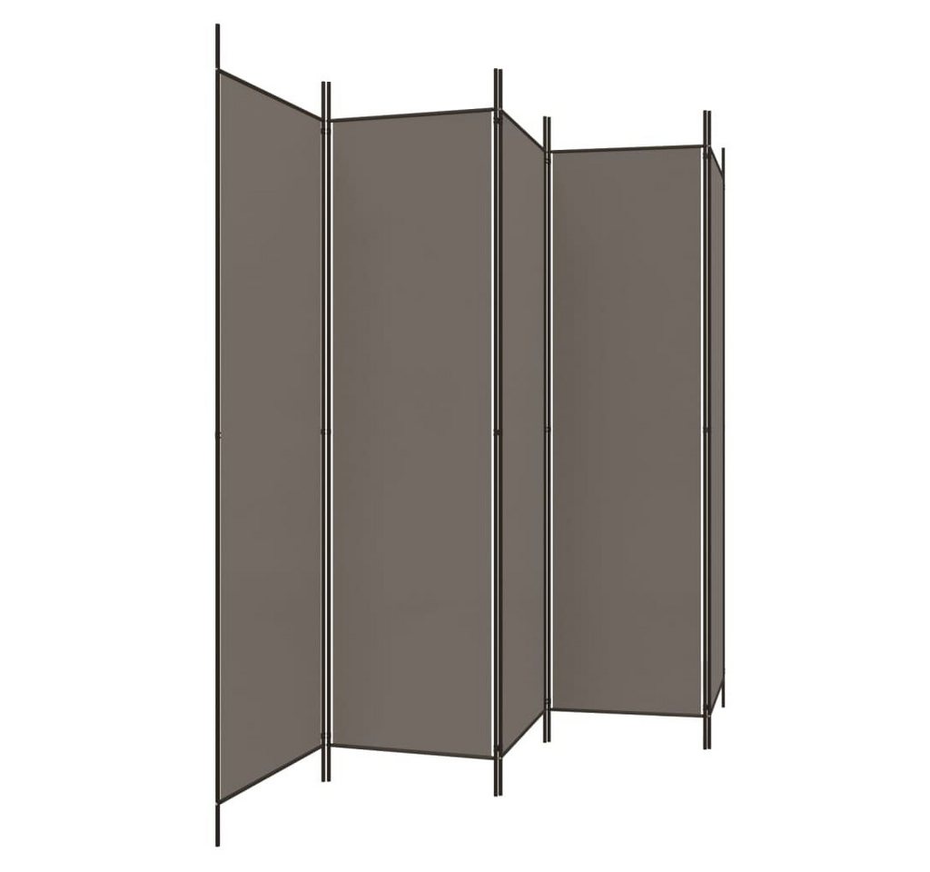 furnicato Raumteiler Paravent 250 x 200 cm Anthrazit, 1-tlg., Zusammenklappbarer Sichtschutz als Raumtrenner für dein Wohnzimmer Bild 3