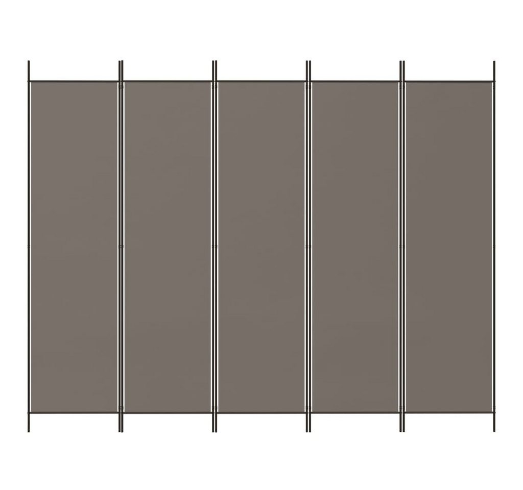 furnicato Raumteiler Paravent 250 x 200 cm Anthrazit, 1-tlg., Zusammenklappbarer Sichtschutz als Raumtrenner für dein Wohnzimmer Bild 5