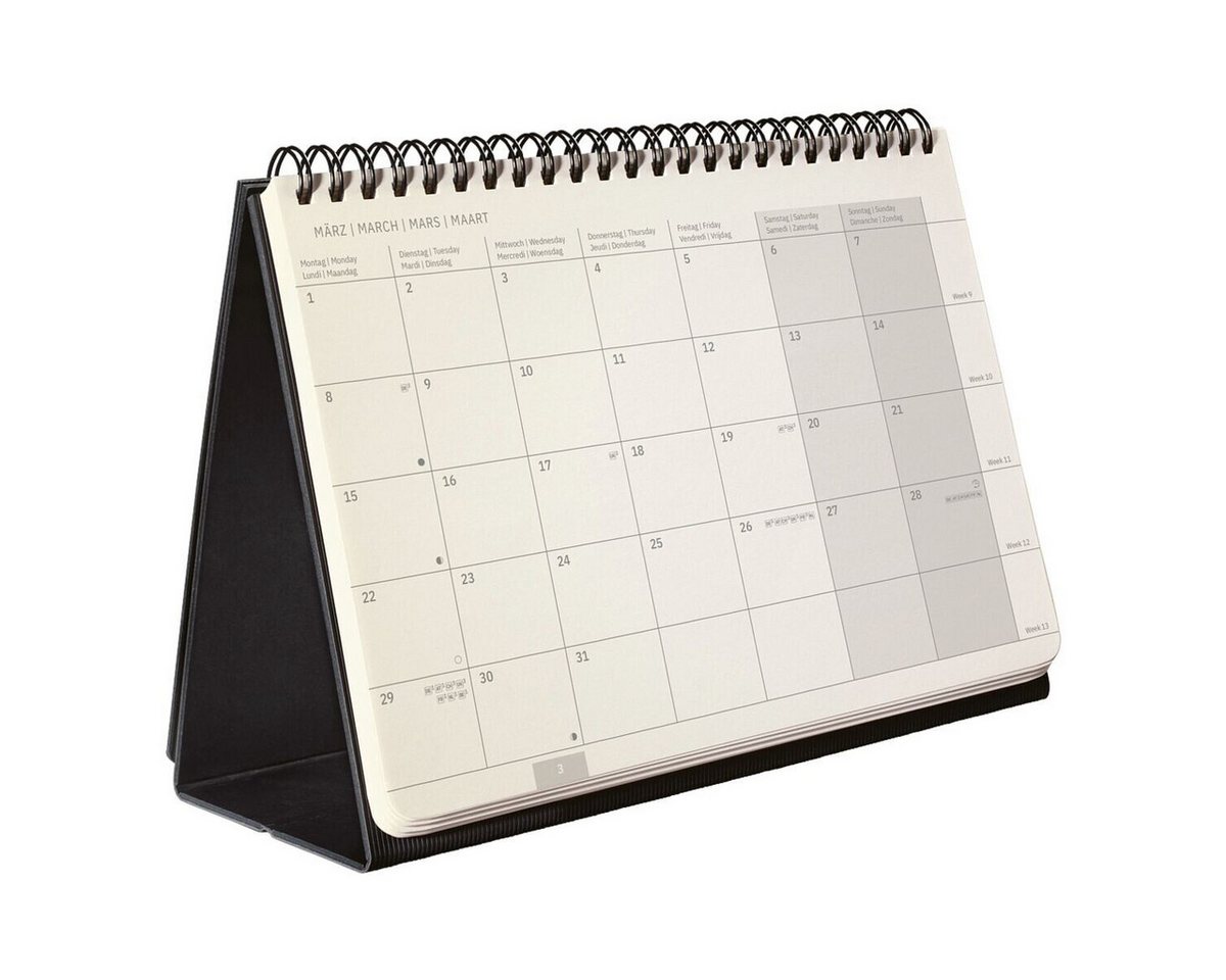 Sigel Tischkalender Conceptum 2027 A5 quer, 2 Seiten = unten Monat / oben Notizseite