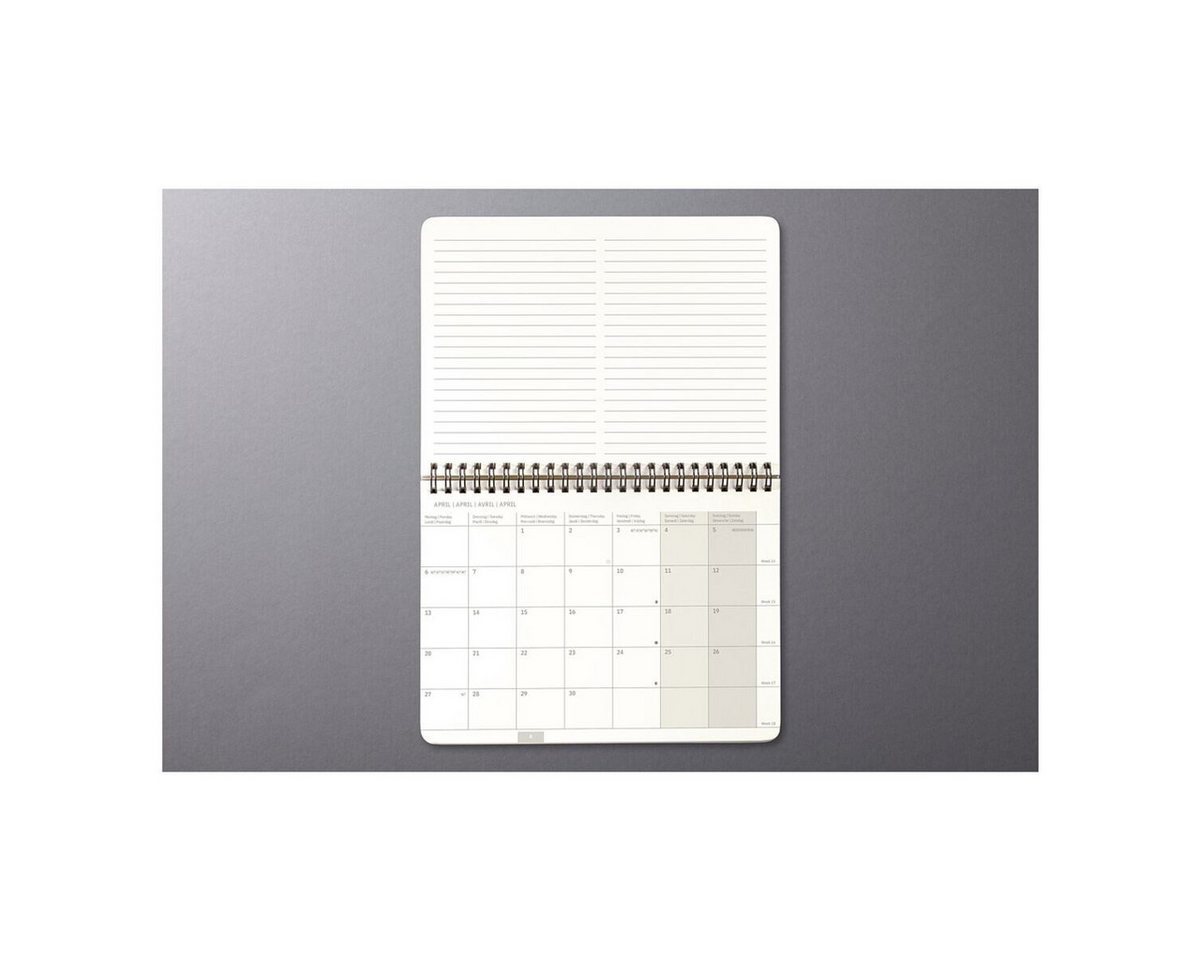 Sigel Tischkalender Conceptum 2027 A5 quer, 2 Seiten = unten Monat / oben Notizseite Bild 4