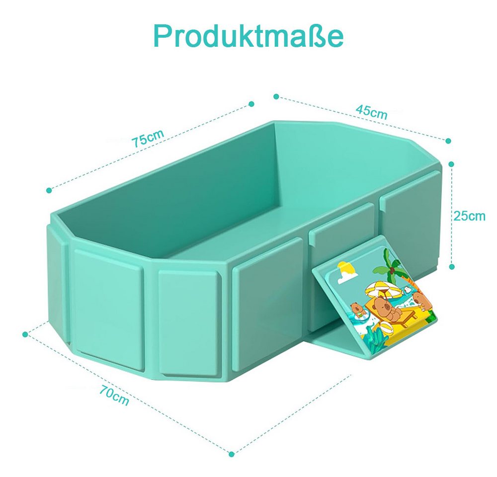 AFKSMILE Babybadewanne Faltbare tragbare Baby Badewanne,badewanne Faltbar für 0-6 Jahr,kompak, Faltbare babybadewanne,baby pool,Leicht zu verstauen und tragbar