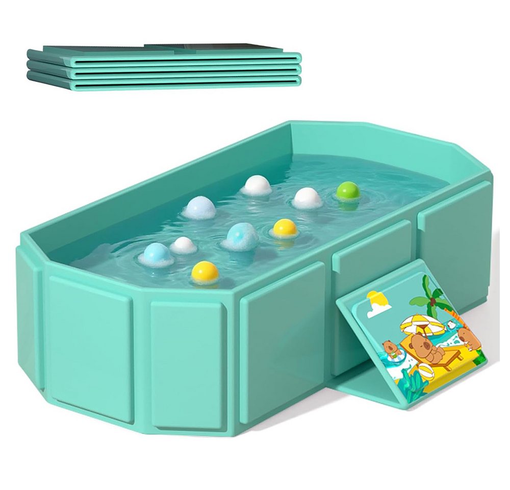 AFKSMILE Babybadewanne Faltbare tragbare Baby Badewanne,badewanne Faltbar für 0-6 Jahr,kompak, Faltbare babybadewanne,baby pool,Leicht zu verstauen und tragbar Bild 5