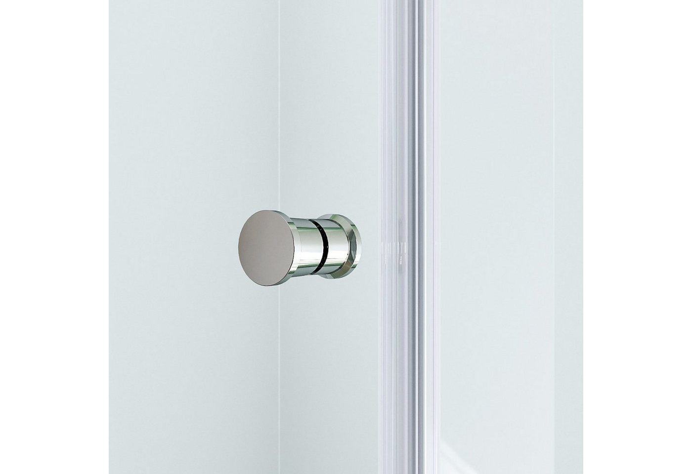 AQUABATOS Eckdusche Duschkabine Eckeinstieg Bad Duschabtrennung mit Drehtür Seitenwand, BxT: 70x75 cm, 6 mm Einscheibensicherheitsglas, Chromoptik,spritzwasserdicht,variable Breite,barrierefrei,Nano Glas