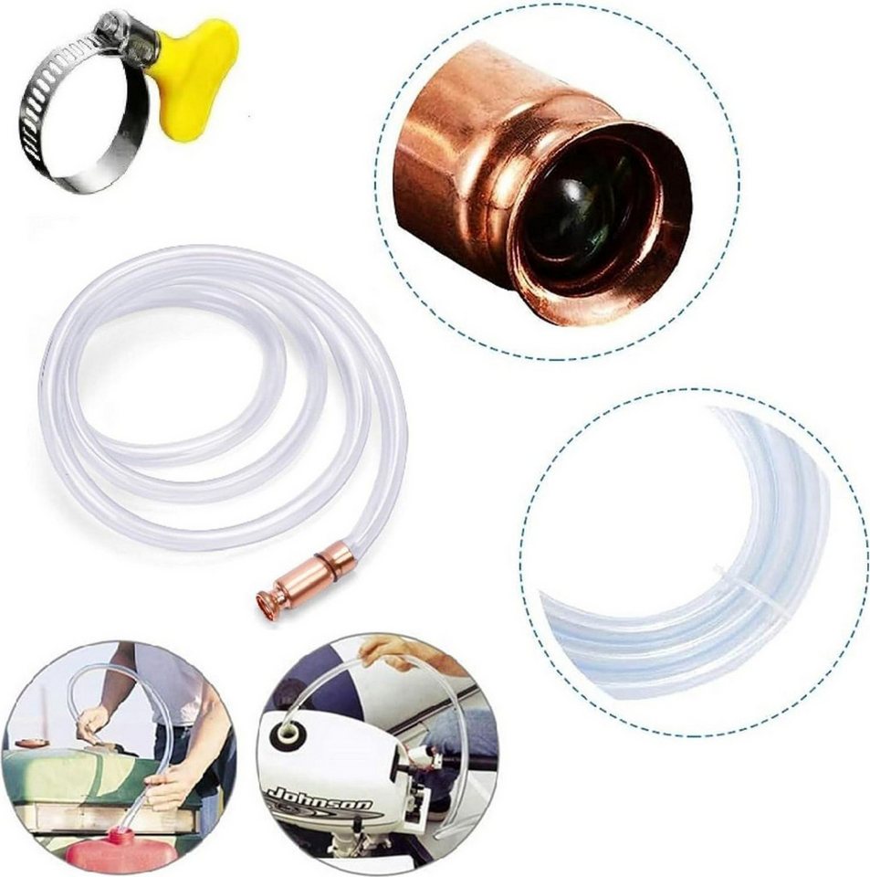 FELIXLEO Saugschlauch Selbstansaugende Schlauchpumpe 1.8M Benzin Wasser Transferpumpe Bild 5