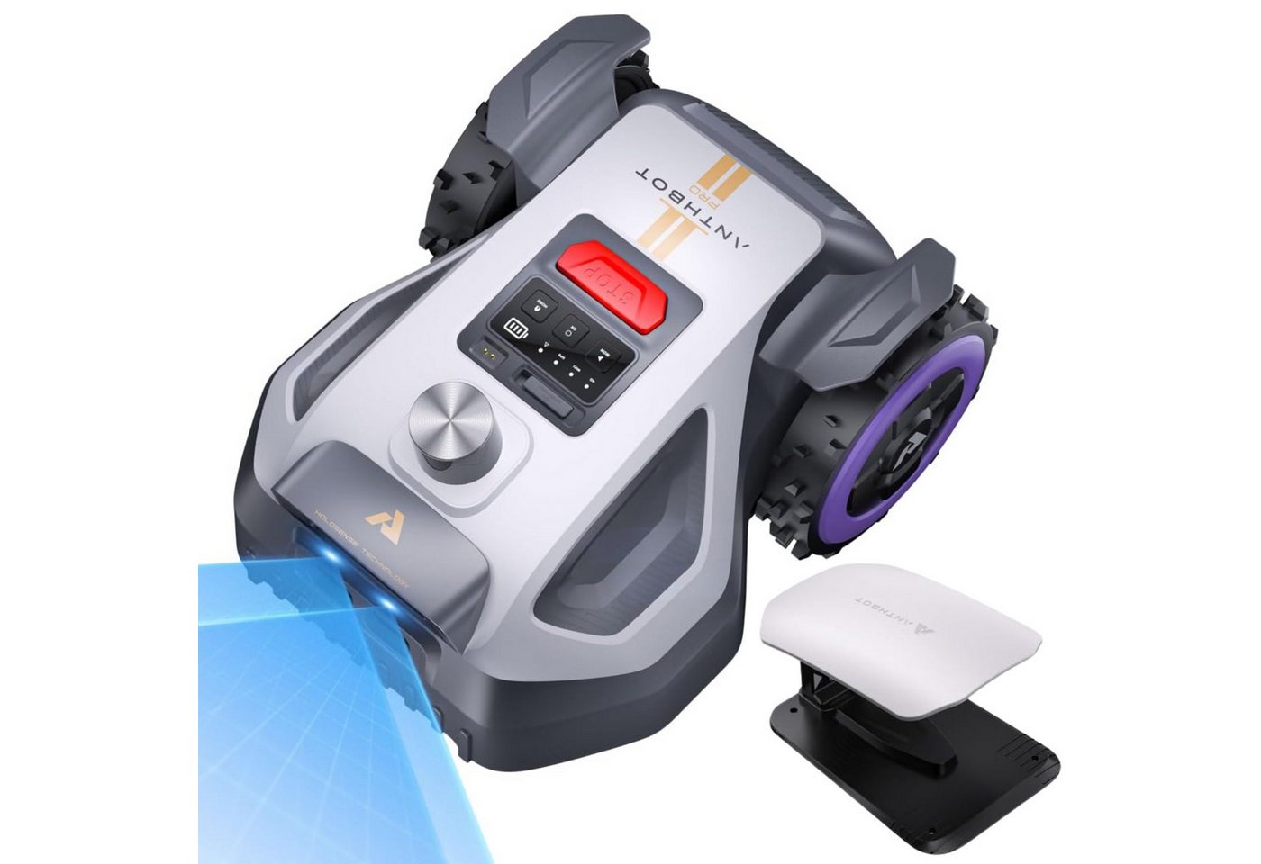 ANTHBOT Rasenmähroboter M9 PRO Set inkl. Garage Pro & RTK-Booster, HoloSense™ Quad-Fusion, bis 1500 m² Rasenfläche, (Ohne Begrenzungsdraht • 360° LiDAR • HDR-Dual-Vision), 45% Steigung, Kantenmähen, Multizonen, App-Steuerung, IPX6 Bild 3
