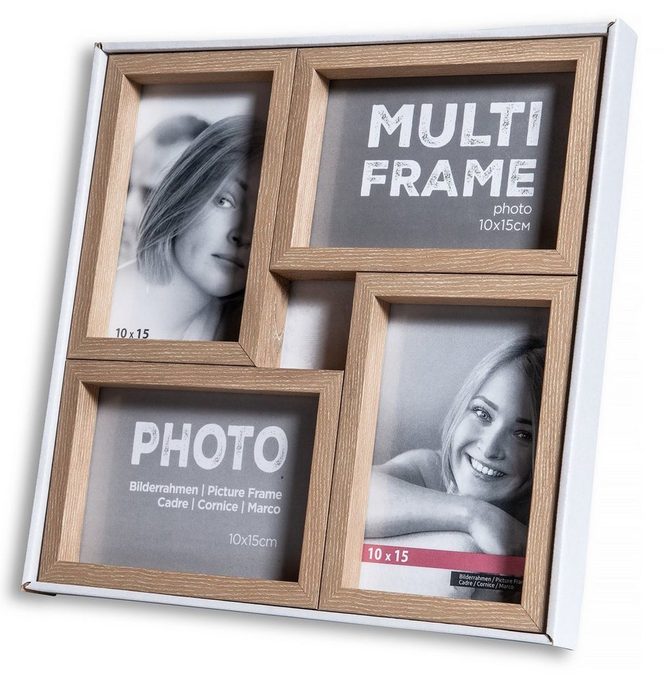 Victor (Zenith) Bilderrahmen Collage 4er Multiframe Collage, Bilderrahmen Collage 10x15 Modern 4 Bilder, Galerierahmen Beige Bild 2