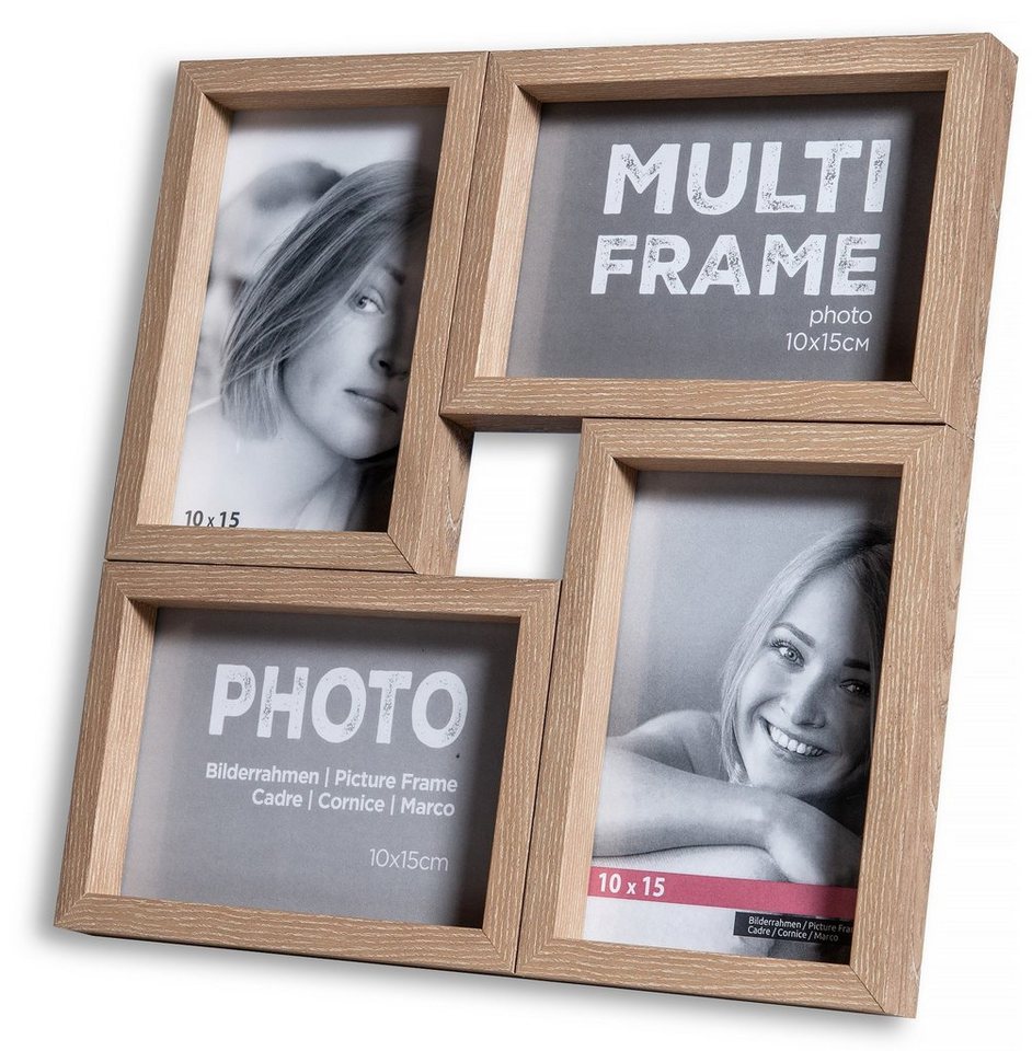 Victor (Zenith) Bilderrahmen Collage 4er Multiframe Collage, Bilderrahmen Collage 10x15 Modern 4 Bilder, Galerierahmen Beige Bild 4