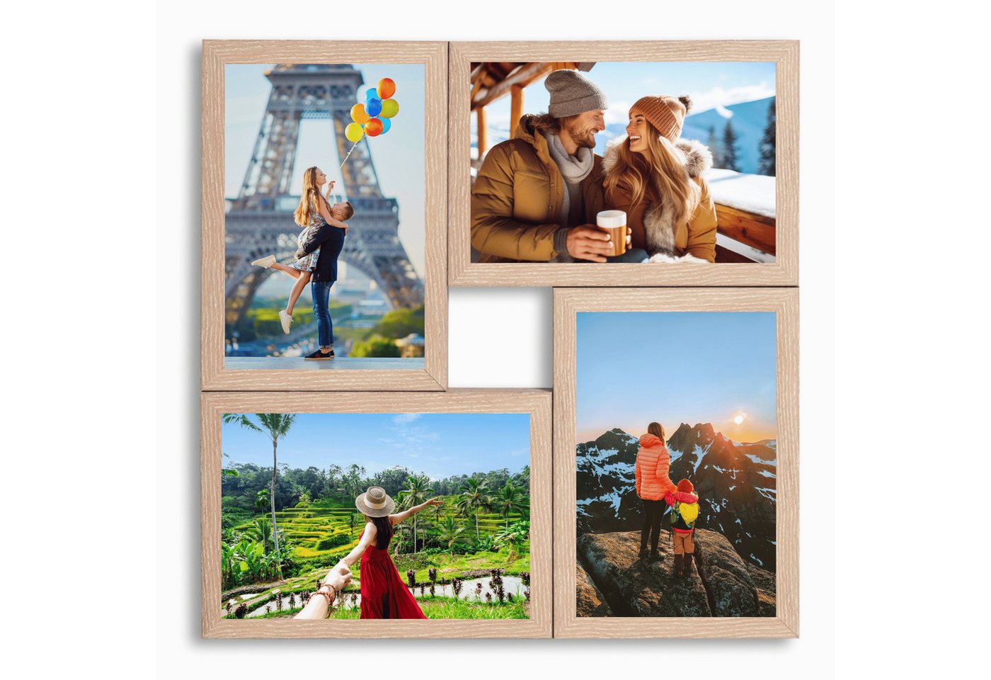 Victor (Zenith) Bilderrahmen Collage 4er Multiframe Collage, Bilderrahmen Collage 10x15 Modern 4 Bilder, Galerierahmen Beige Bild 5