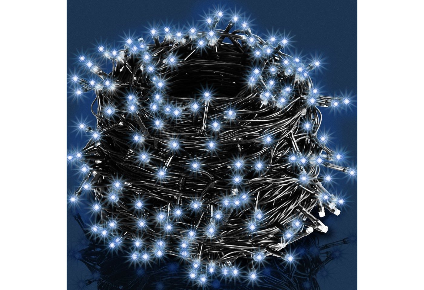Deuba Lichterkette, 100 LED Außen Timer 8 verschiedene Leuchtmodi IP44 Dimmbar Batterie Bild 4