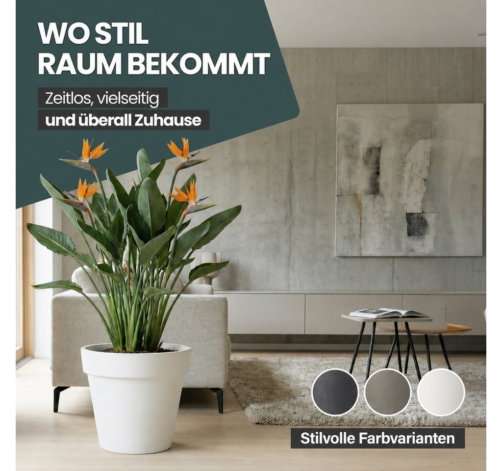 KreLeo Pflanzkübel Rollbarer XL Pflanzkübel "LIKE" Ø 58 cm in verschiedenen Farben (2 St) Bild 2