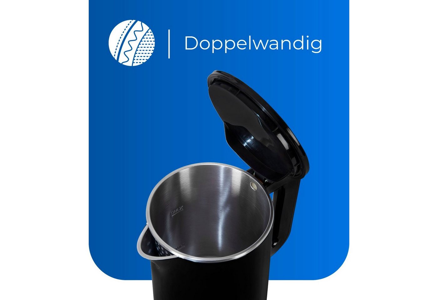 exquisit Wasserkocher WK 6103 swi, 1,5 l, 2200 W Bild 5