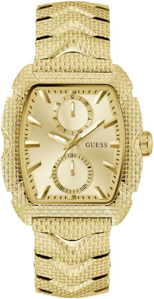 Guess Multifunktionsuhr NILE GW0885G1, Quarzuhr, Armbanduhr, Herrenuhr, Datum, Wochentag, Edelstahlarmband Bild 2