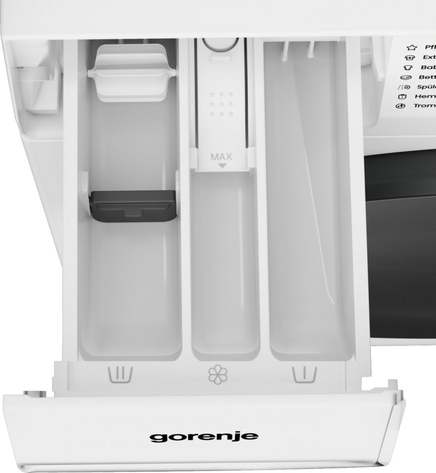 GORENJE Waschmaschine G200 W53G2P84A3P2, 8 kg, 1400 U/min, 30% besser als Energieklasse A, Inverter PowerDrive Motor