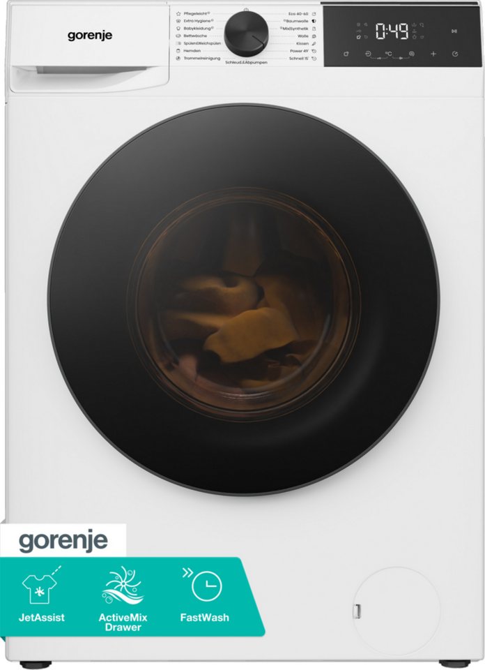GORENJE Waschmaschine G200 W53G2P84A3P2, 8 kg, 1400 U/min, 30% besser als Energieklasse A, Inverter PowerDrive Motor Bild 5