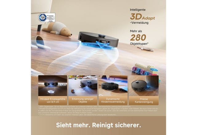 Dreame Saugroboter L60 Ultra, 600 W, mit Beutel, 35.000 Pa, Anti-Haarverhedderung, Kanten- und Eckenreinigung