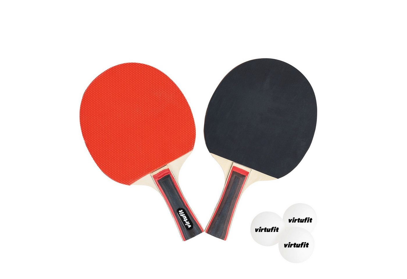 VirtuFit Tischtennisplatte VirtuFit Verstellbare Tischtennisnetz-Set mit 2 Schlägern und 3 Bällen Bild 2