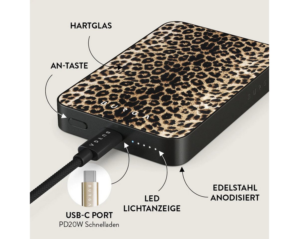 BURGA BURGA Player Leo Magnetic PowerBank 5.000 m/Ah gunmetal Powerbank 5000 mAh Bild 5
