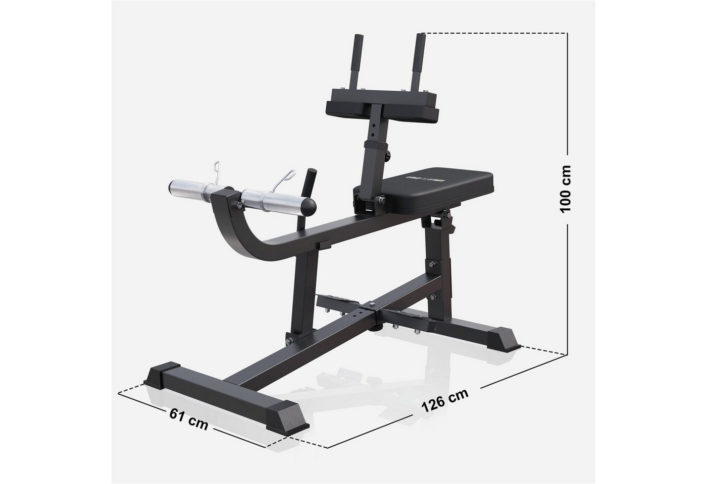 GORILLA SPORTS Bauchmuskelmaschine Wadenmaschine in schwarz