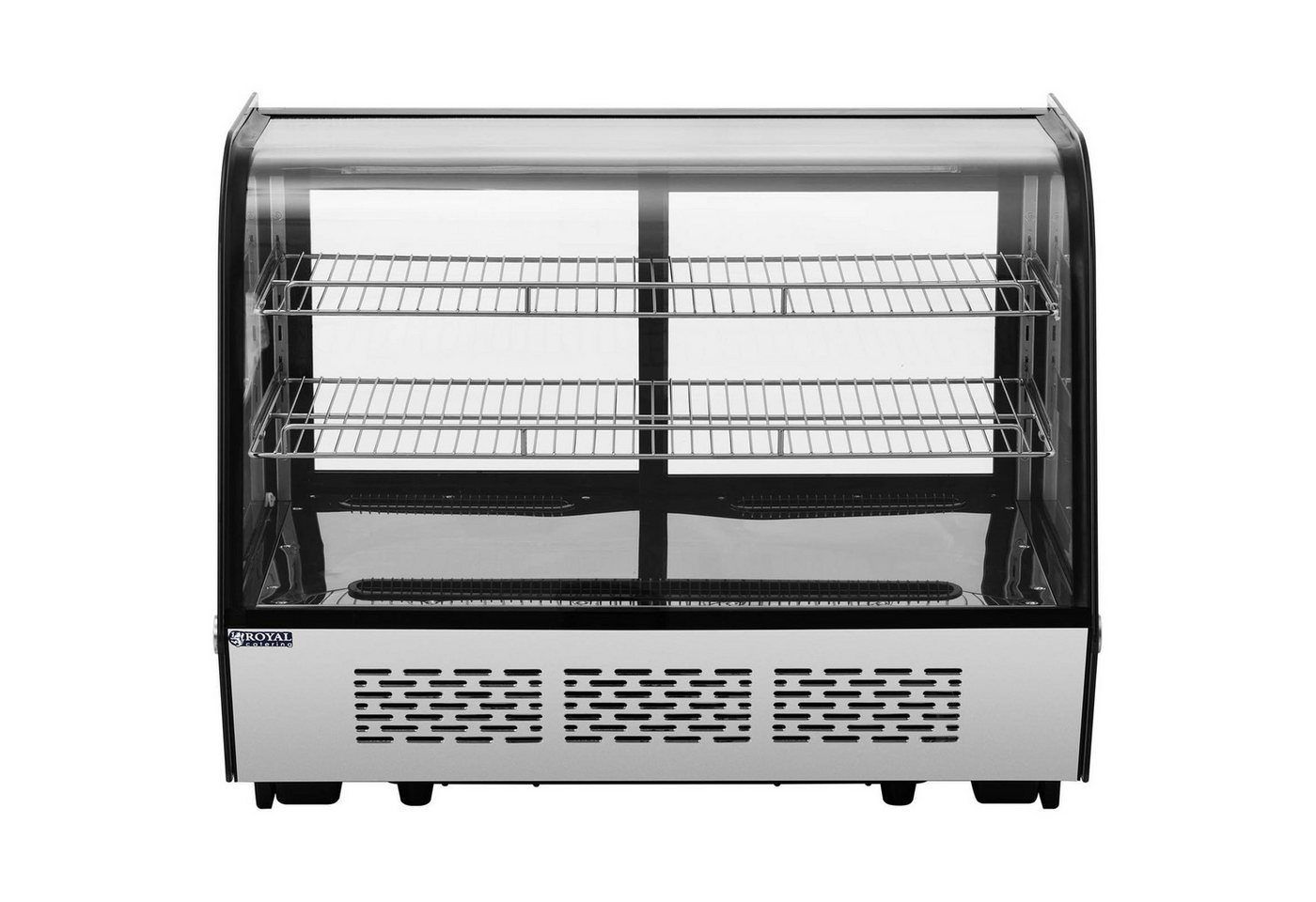 Royal Catering Kühlschrank RCCC-160ST, 69 cm hoch, 57 cm breit, Kühlvitrine 160 L Kuchentheke 3 Ebenen Kühltheke Edelstahl + Glas 2 - Bild 5