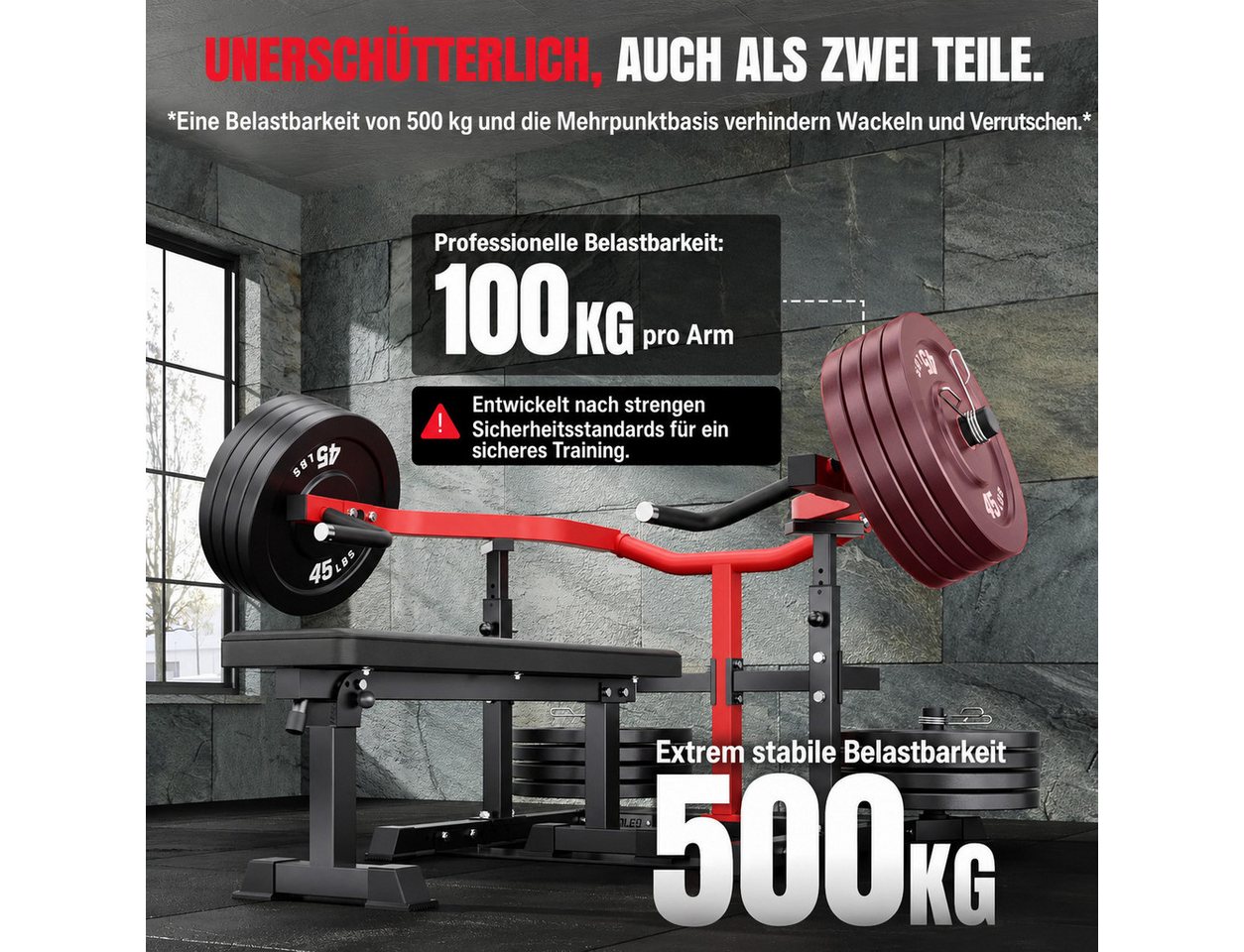Dripex Half Rack Brustpresse, Bankdrücken-Station mit unabhängigen Pressarmen, Bankdrücken-Station mit unabhängigen Pressarmen Bild 5