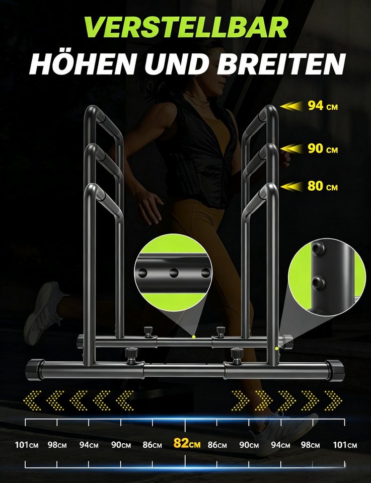 Dripex Kraftstation Verstellbare Dip Barren – 500 kg Dip-Station, tragbar, funktional Bild 5
