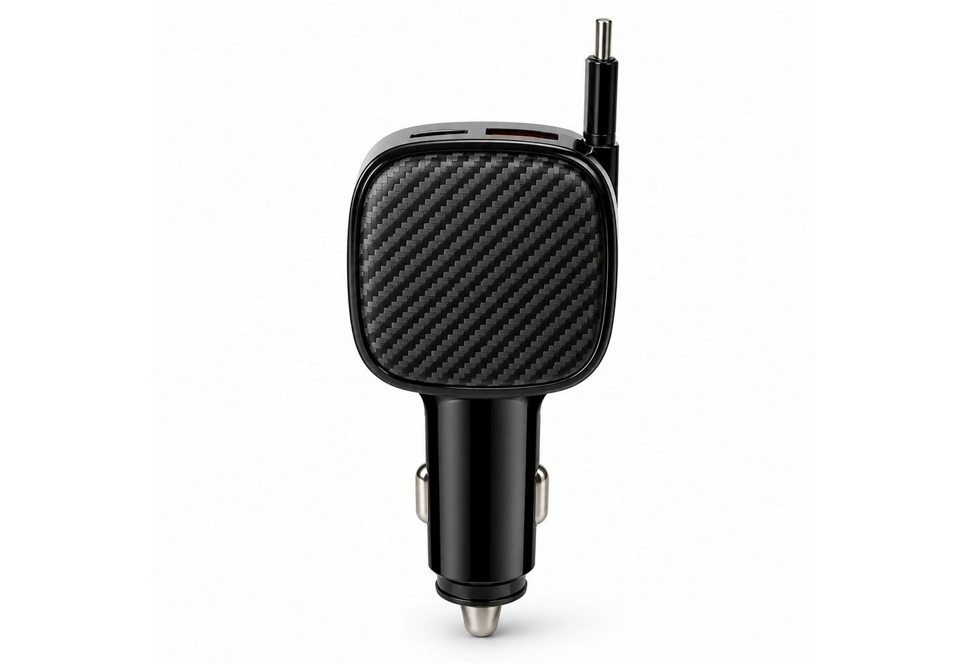 Bolwins E24C Auto Ladegerät 85W mit USB-C-Kabel, PD30W, 2x USB-C/USB-A für PKW USB-Ladegerät (3000 mA, Einzelset, 1-tlg., 1x 85W KFZ-Ladegerät mit einziehbarem USB-C-Kabel, 85W Gesamtleistung, USB-C Einziehkabel 65cm, PD30W, QC4.0, 3 Geräte)