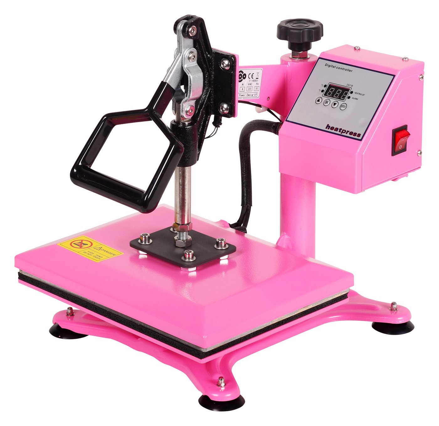RICOO Bügelmaschine Transferpresse T Shirt Druckmaschine Textilpresse RICOO POWER-ZWERG-LP, Rosa / Pink Heißpresse Textildruck Shirt Druck Hitzetransfer Bild 2
