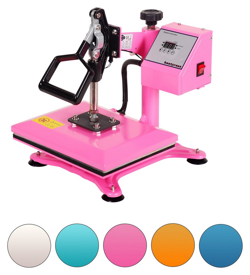 RICOO Bügelmaschine Transferpresse T Shirt Druckmaschine Textilpresse RICOO POWER-ZWERG-LP, Rosa / Pink Heißpresse Textildruck Shirt Druck Hitzetransfer Bild 3