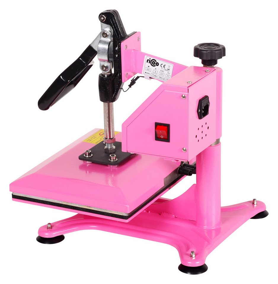 RICOO Bügelmaschine Transferpresse T Shirt Druckmaschine Textilpresse RICOO POWER-ZWERG-LP, Rosa / Pink Heißpresse Textildruck Shirt Druck Hitzetransfer Bild 4
