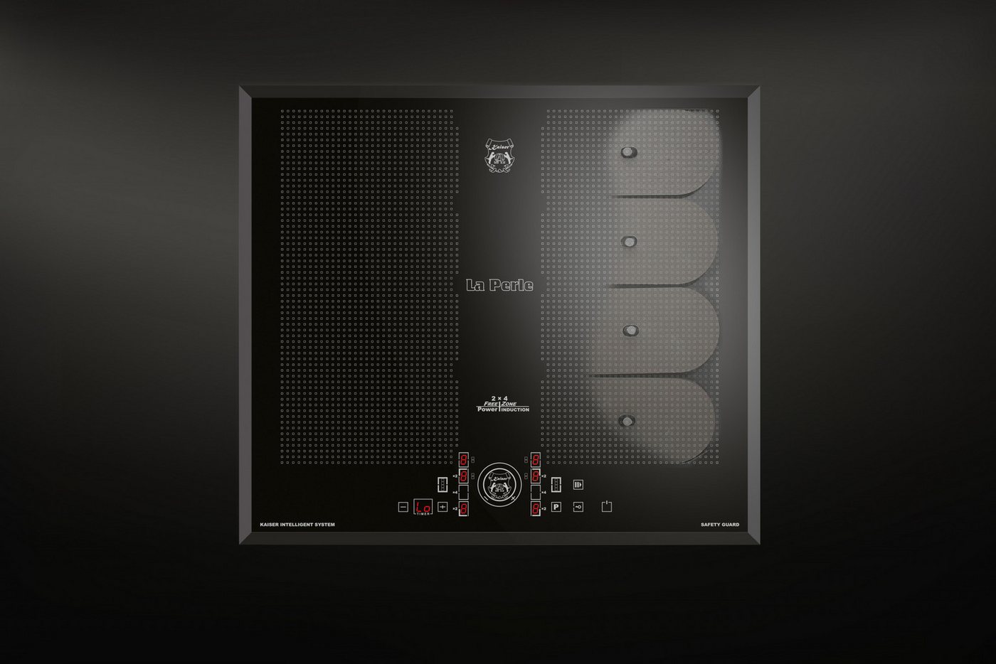 Kaiser Küchengeräte Induktions-Kochfeld 60 cm Premium Induktionskochfeld mit schwarzer Glaskeramik und Facetten, autarkes Einbau Induktionsherd mit 4 QuickHeat Kochzonen, 2×4 Full FlexInduktions FREE ZONE und Power Booster KCT 61 FI, Kindersicherung, 4fach Restwärmeanzeige, Safety Guard Bild 3