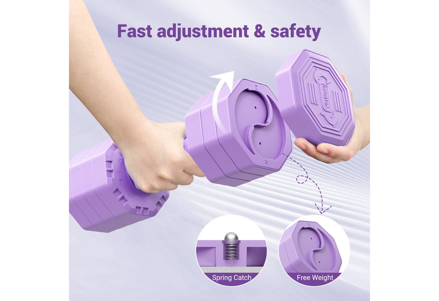 Dripex Hantel-Set Verstellbare Hantel Set Von 2, 4 In 1 Freie Gewichte Hanteln Set Bild 5